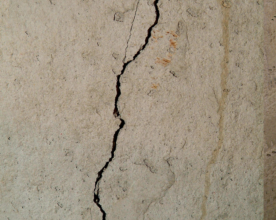 Leaking basement wall cracks repair in Baltimore